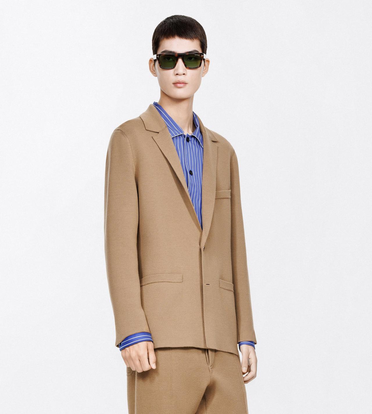 TOM FORD WOOL HAZELNUT DOUBLE FACE WOOL JACKET&nbsp;
