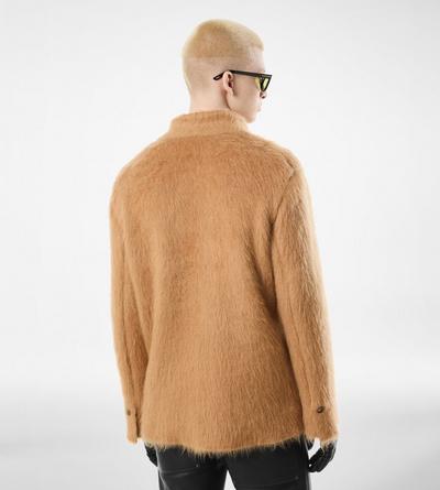 TOM FORD CASHMERE MOHAIR BLEND CARAMEL BEIGE VESTE EN MOHAIR
