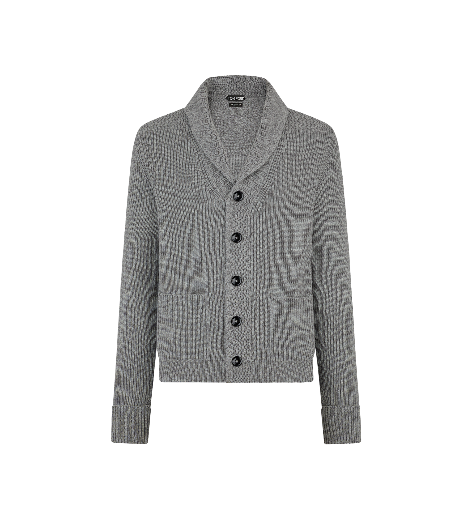 CASHMERE SHAWL COLLAR CARDIGAN
