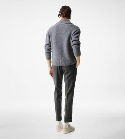 BRUSHED CASHMERE SILK SHAWL COLLAR CARDIGAN image number 2