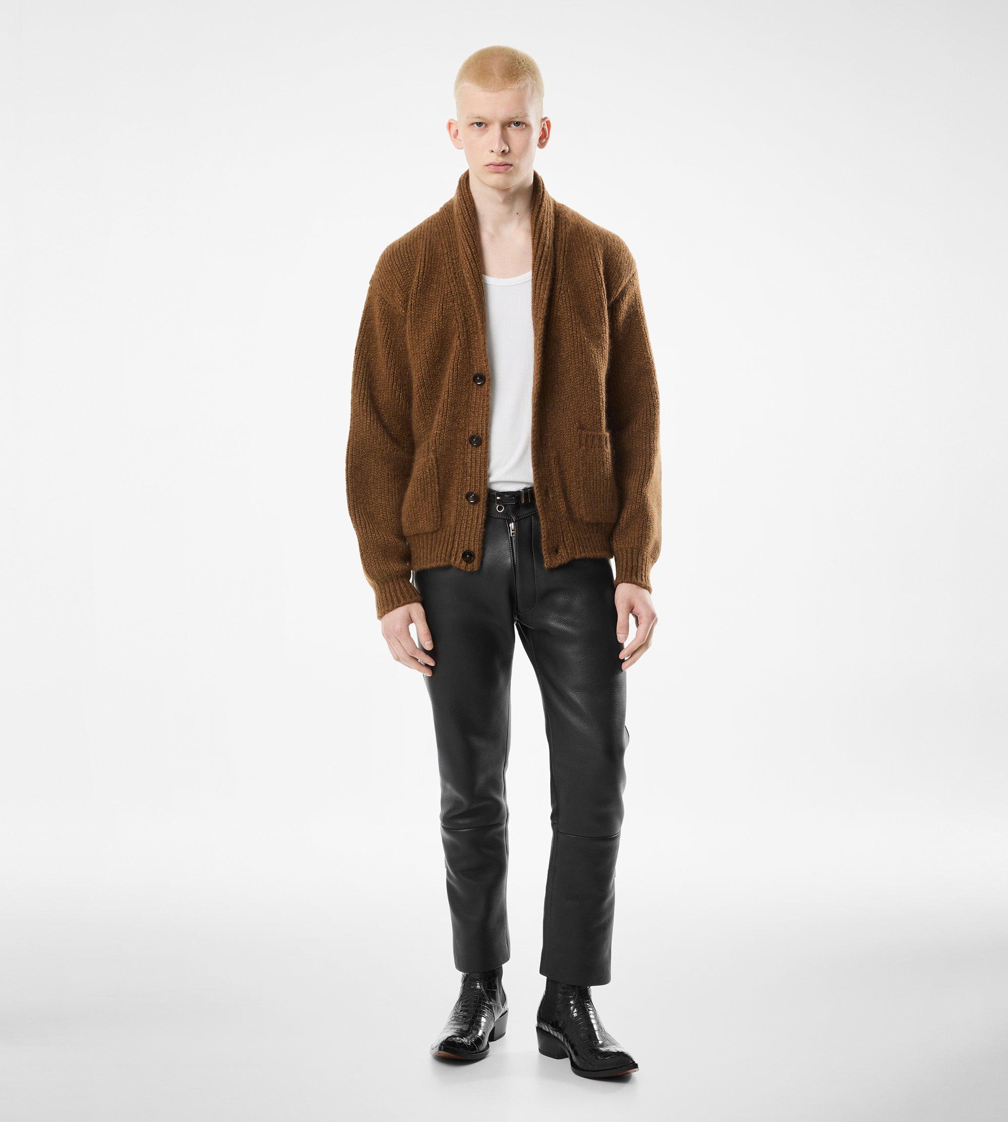 CASHMERE SHAWL COLLAR CARDIGAN