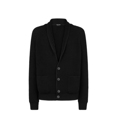 COTTON SILK SHAWL COLLAR CARDIGAN