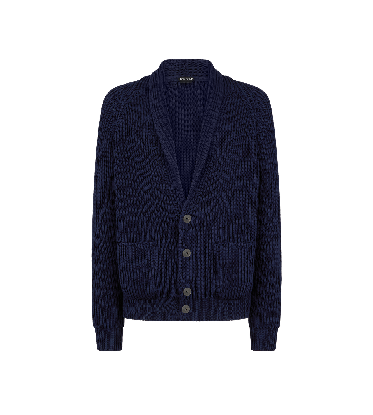 COTTON SILK SHAWL COLLAR CARDIGAN image number 0