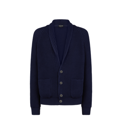 COTTON SILK SHAWL COLLAR CARDIGAN image number 0