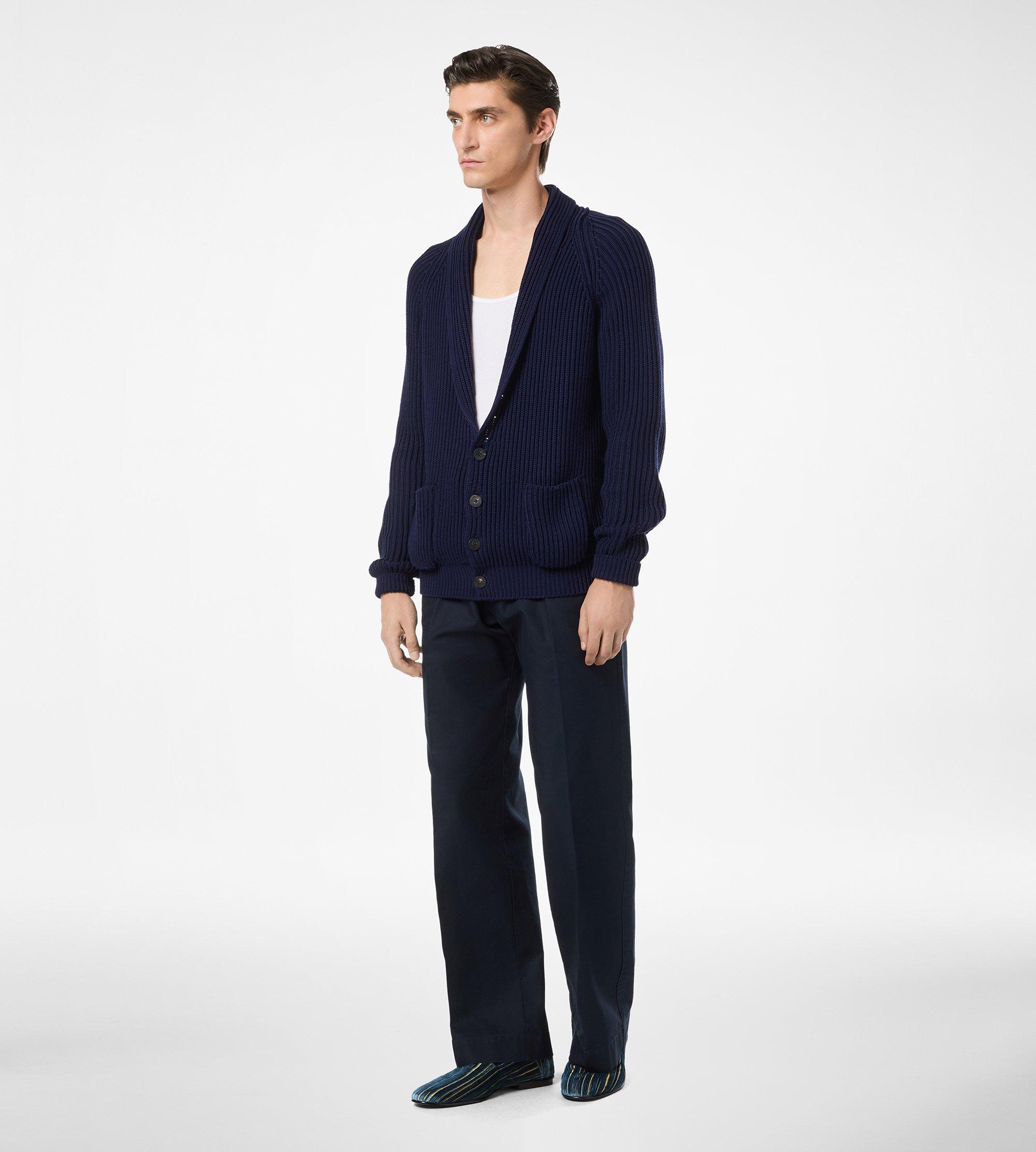 COTTON SILK SHAWL COLLAR CARDIGAN | TOM FORD Fashion