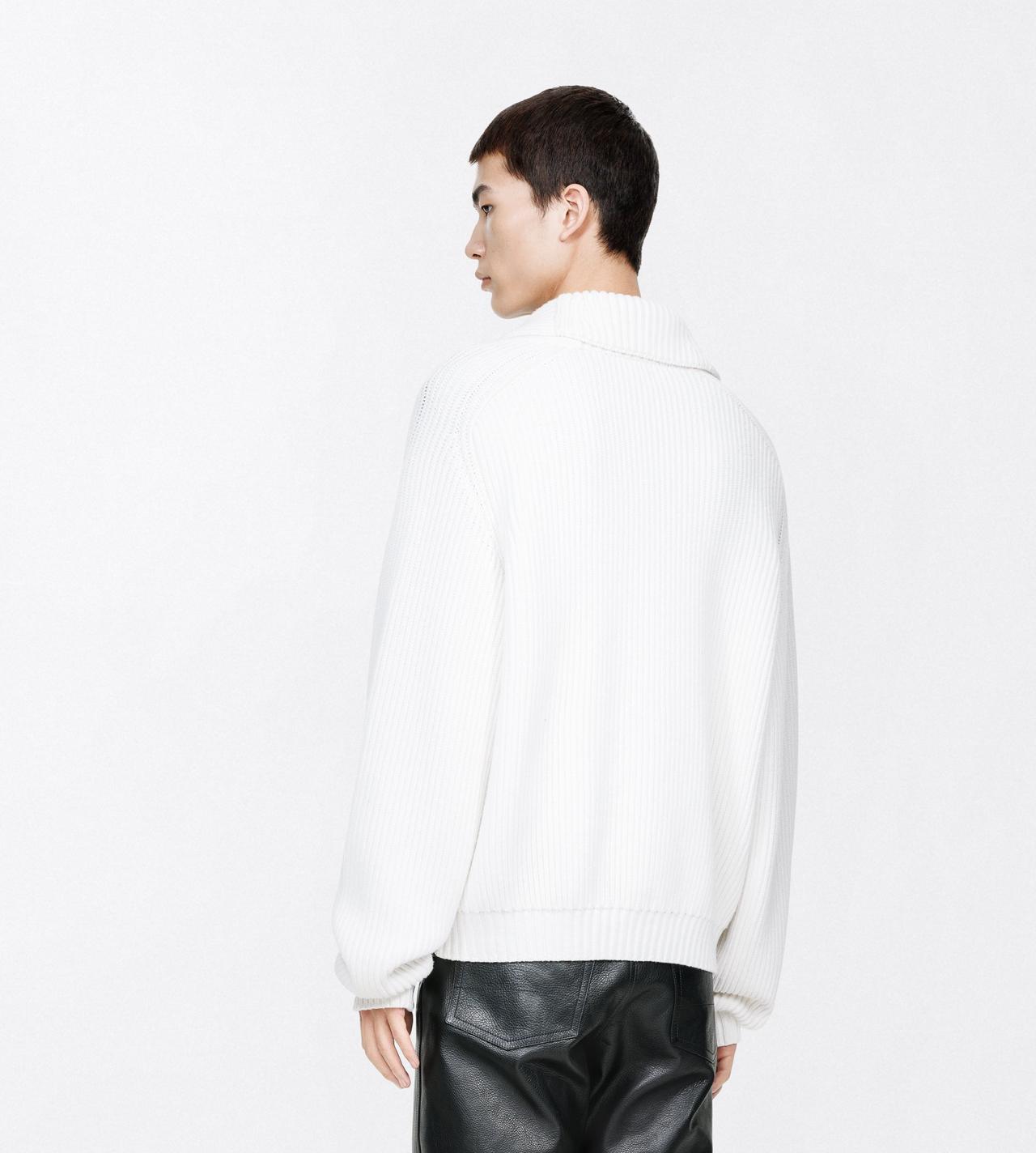 TOM FORD CASHMERE COTTON BLEND OFF WHITE CASHMERE COTTON SHAWL COLLAR CARDIGAN
