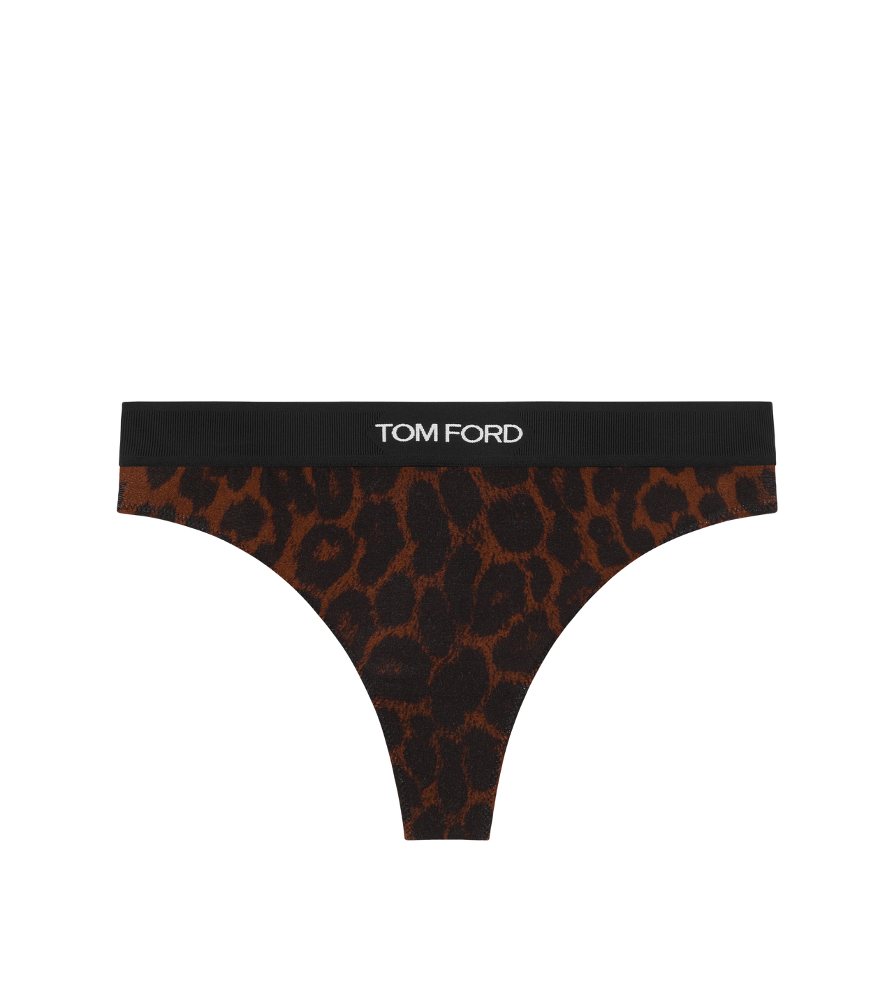 REFLECTED LEOPARD PRINTED MODAL SIGNATURE THONG image number 0