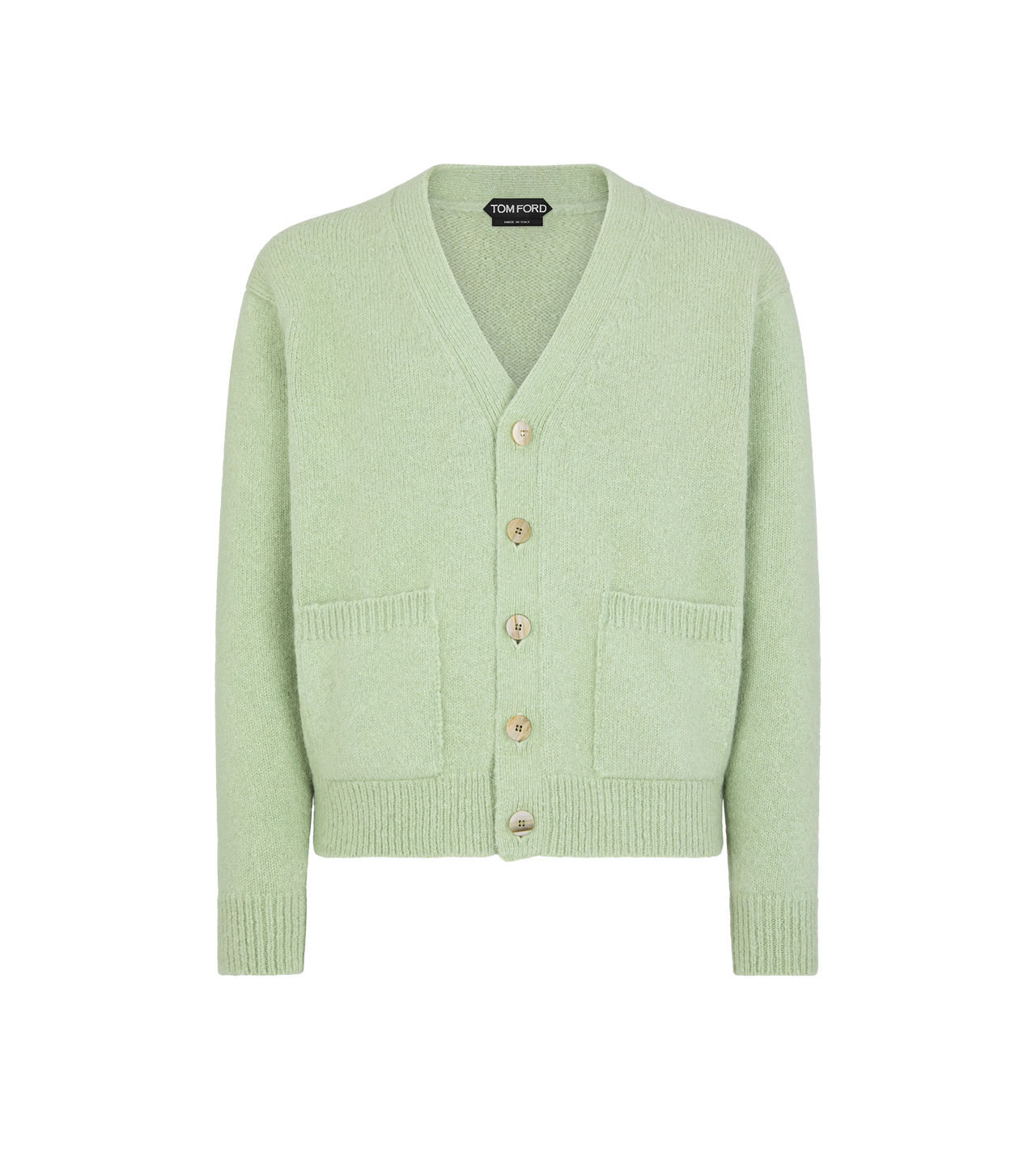 TOM FORD ALPACA BLEND ICED PISTACHIO ALPACA BLEND CARDIGAN