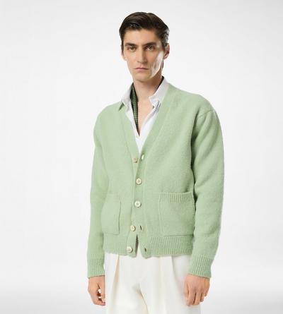 TOM FORD ALPACA BLEND ICED PISTACHIO ALPACA BLEND CARDIGAN