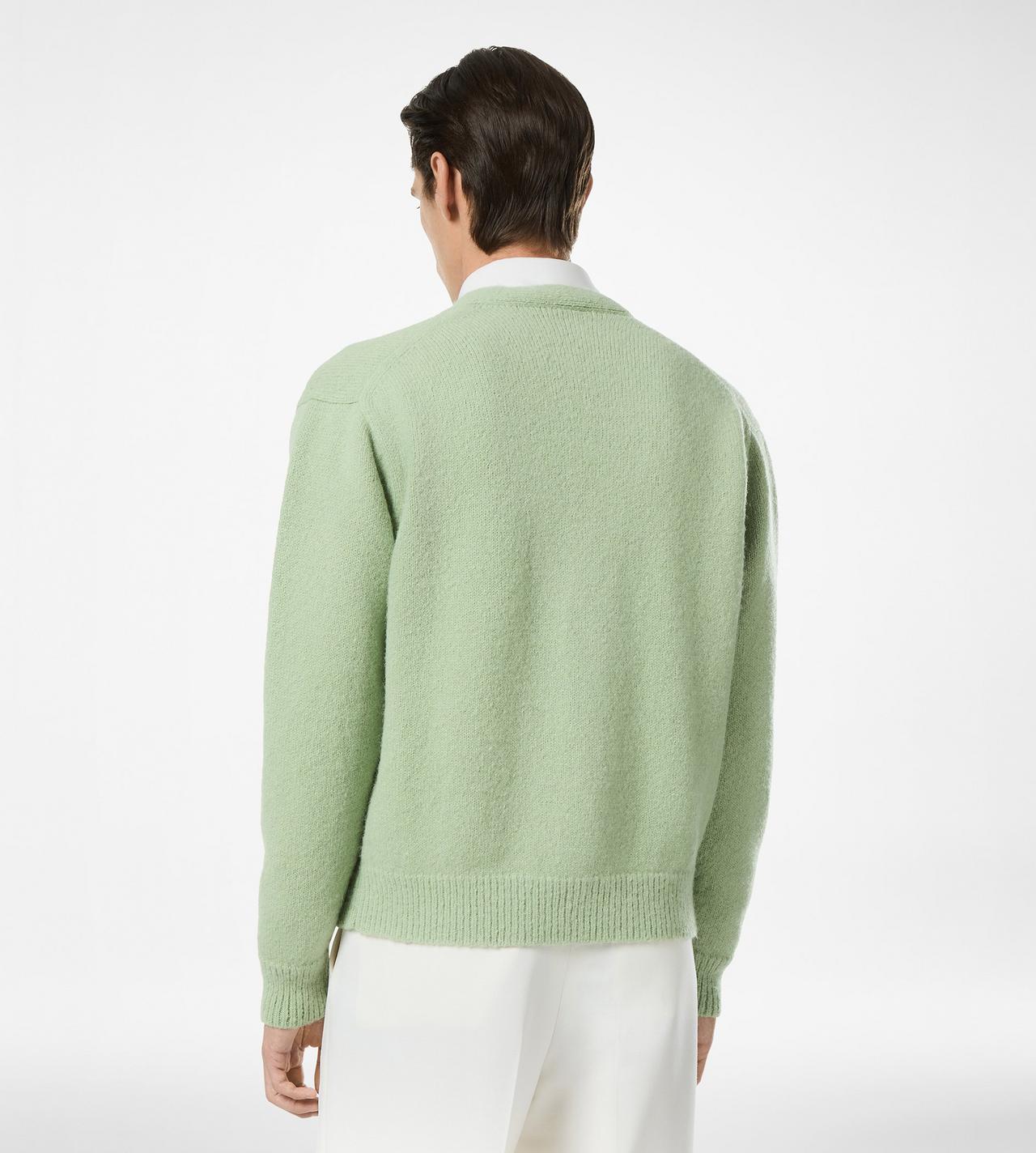 TOM FORD ALPACA BLEND ICED PISTACHIO ALPACA BLEND CARDIGAN