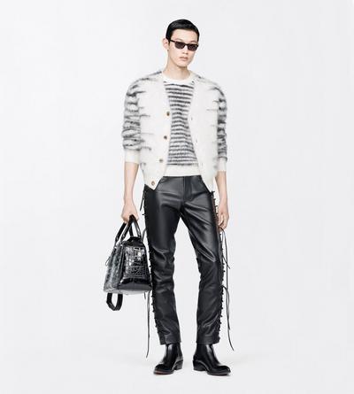 TOM FORD  WHITE & BLACK KNITWEAR CARDIGAN