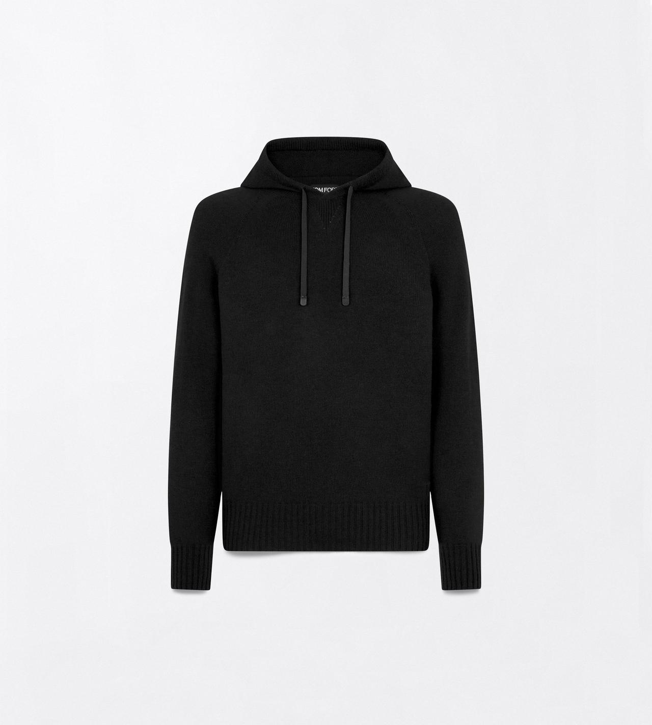 TOM FORD CASHMERE BLACK SEAMLESS CASHMERE HOODIE&nbsp;