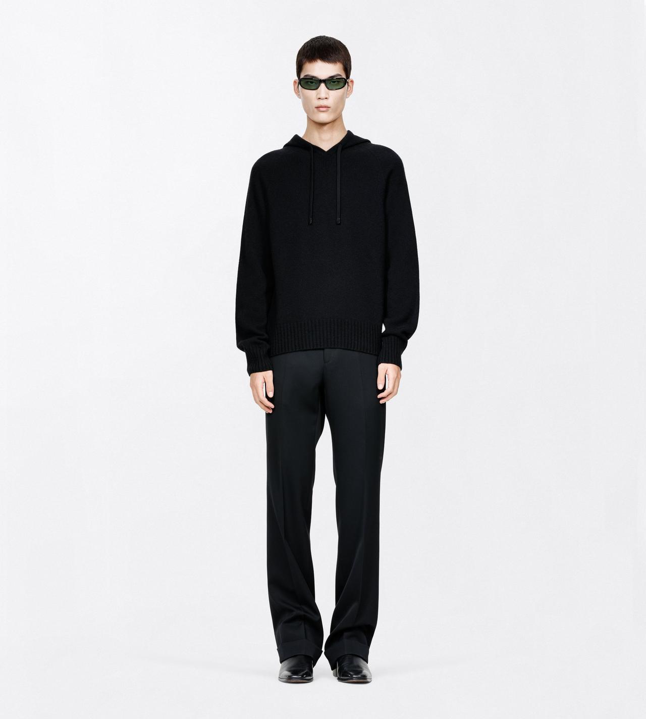TOM FORD CASHMERE BLACK SEAMLESS CASHMERE HOODIE&nbsp;