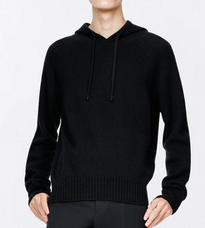 TOM FORD CASHMERE BLACK SEAMLESS CASHMERE HOODIE&nbsp;
