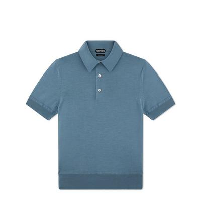 FINE GAUGE CASHMERE SILK POLO image number 0