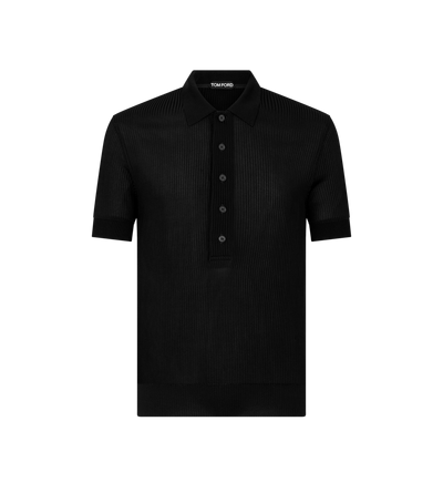 SILK BLEND WIDE RIB POLO image number 0