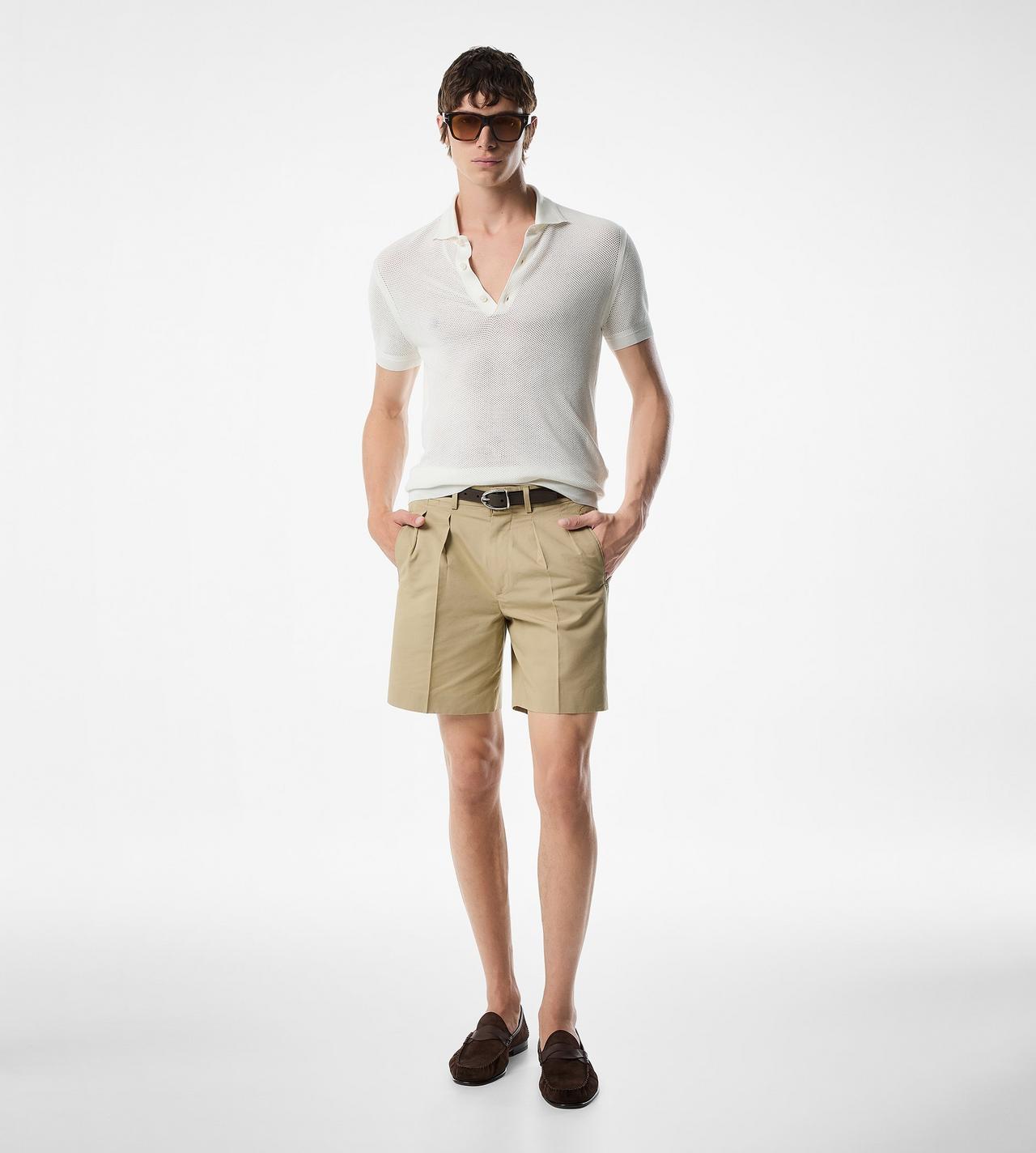 SILK COTTON MESH POLO image number 1