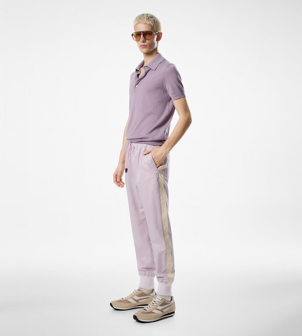 FINE GAUGE CASHMERE SILK KNIT POLO image number 1