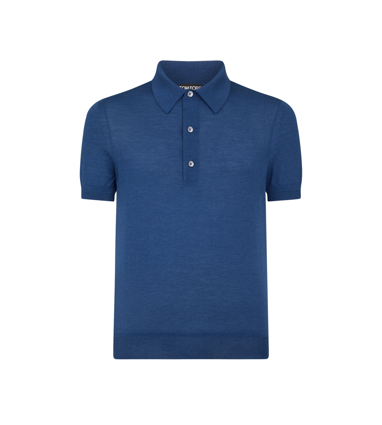 FINE GAUGE CASHMERE SILK KNIT POLO image number 0