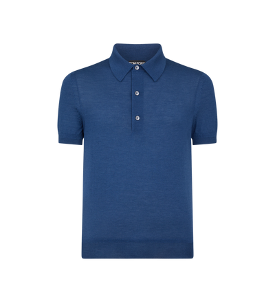 FINE GAUGE CASHMERE SILK KNIT POLO