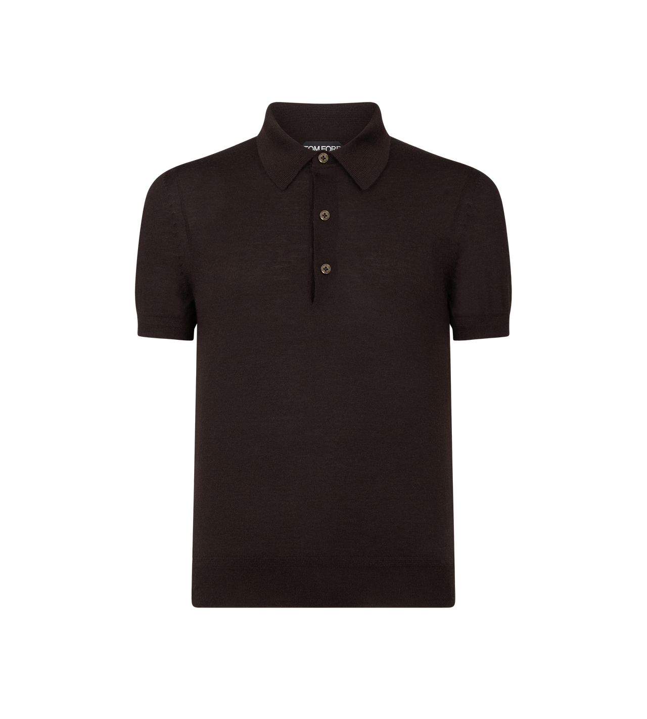 FINE GAUGE CASHMERE SILK KNIT POLO image number 0
