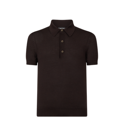 FINE GAUGE CASHMERE SILK KNIT POLO