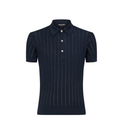 COTTON SILK KNIT POLO