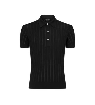 COTTON SILK KNIT POLO