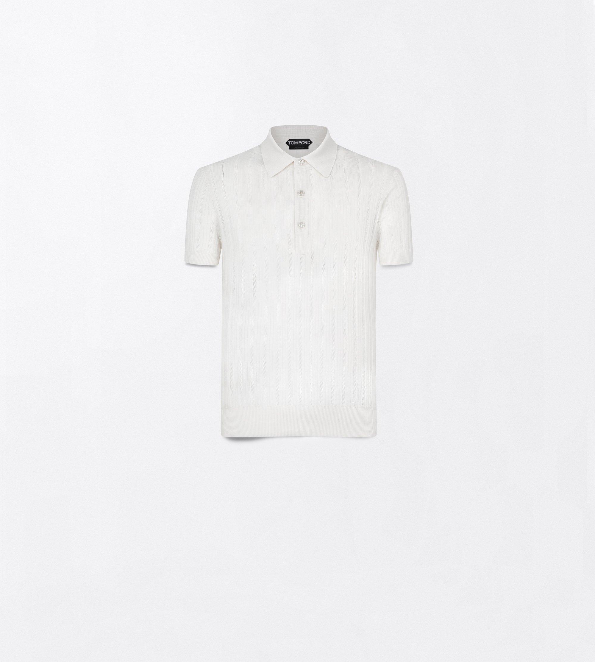COTTON SILK KNIT POLO&nbsp;
