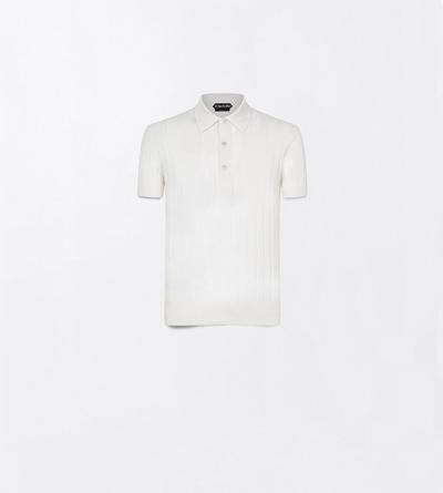 COTTON SILK KNIT POLO&nbsp;