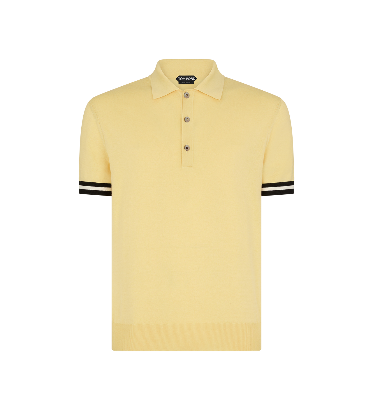 CONTRAST PIPING COTTON SILK POLO image number 0