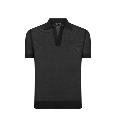 COTTON SILK MESH POLO image number 0