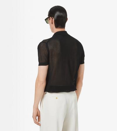 COTTON SILK MESH POLO image number 3