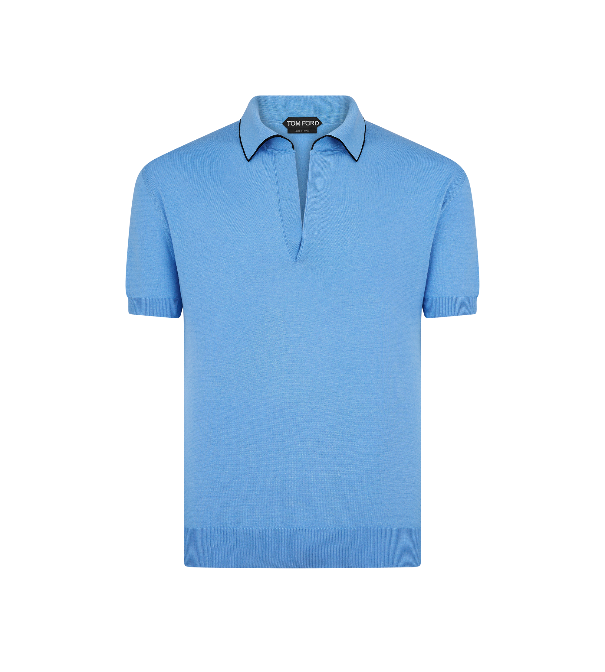 POLO EN COTON AVEC INSERT EN SOIE