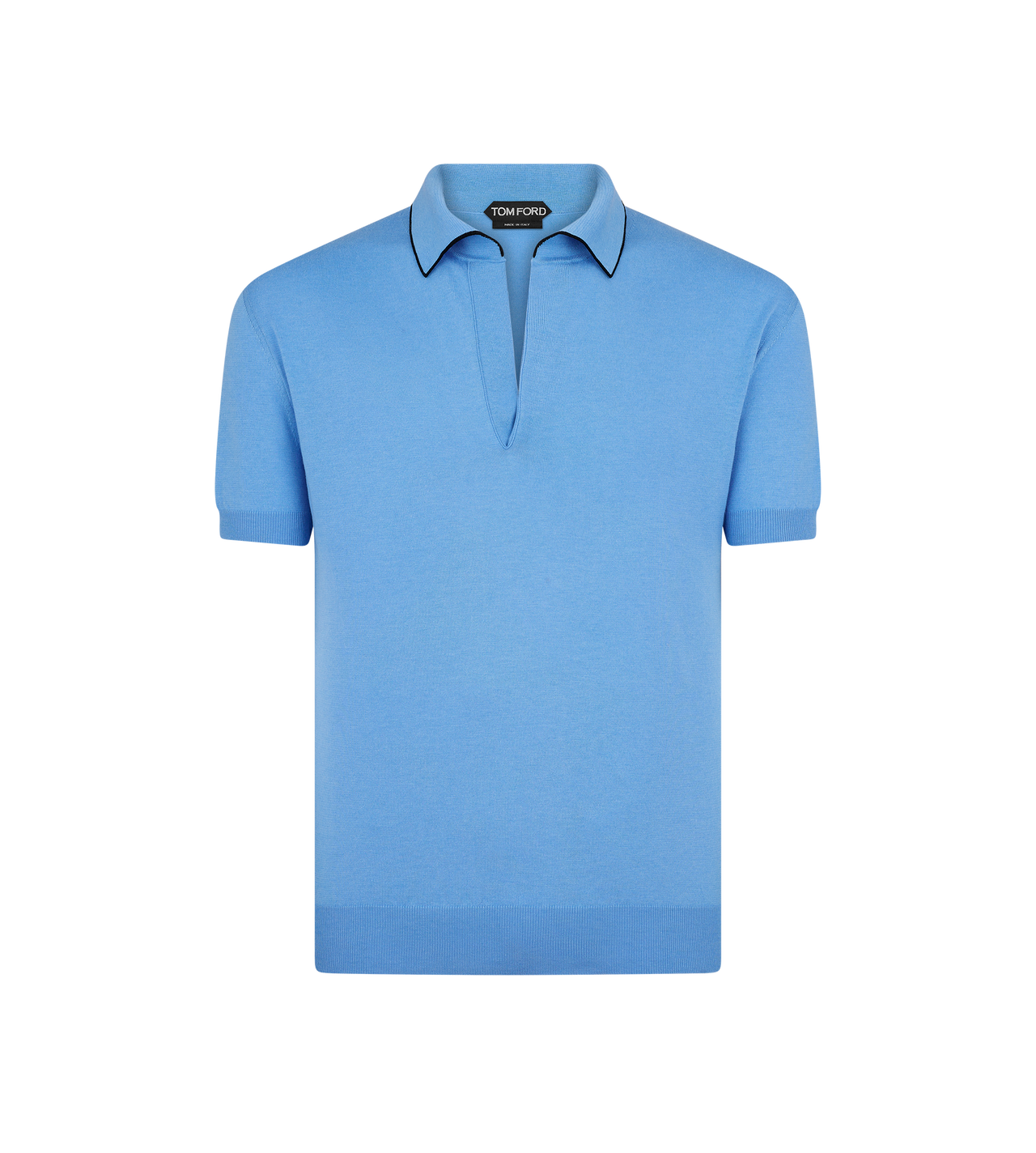 POLO EN COTON AVEC INSERT EN SOIE image number 0