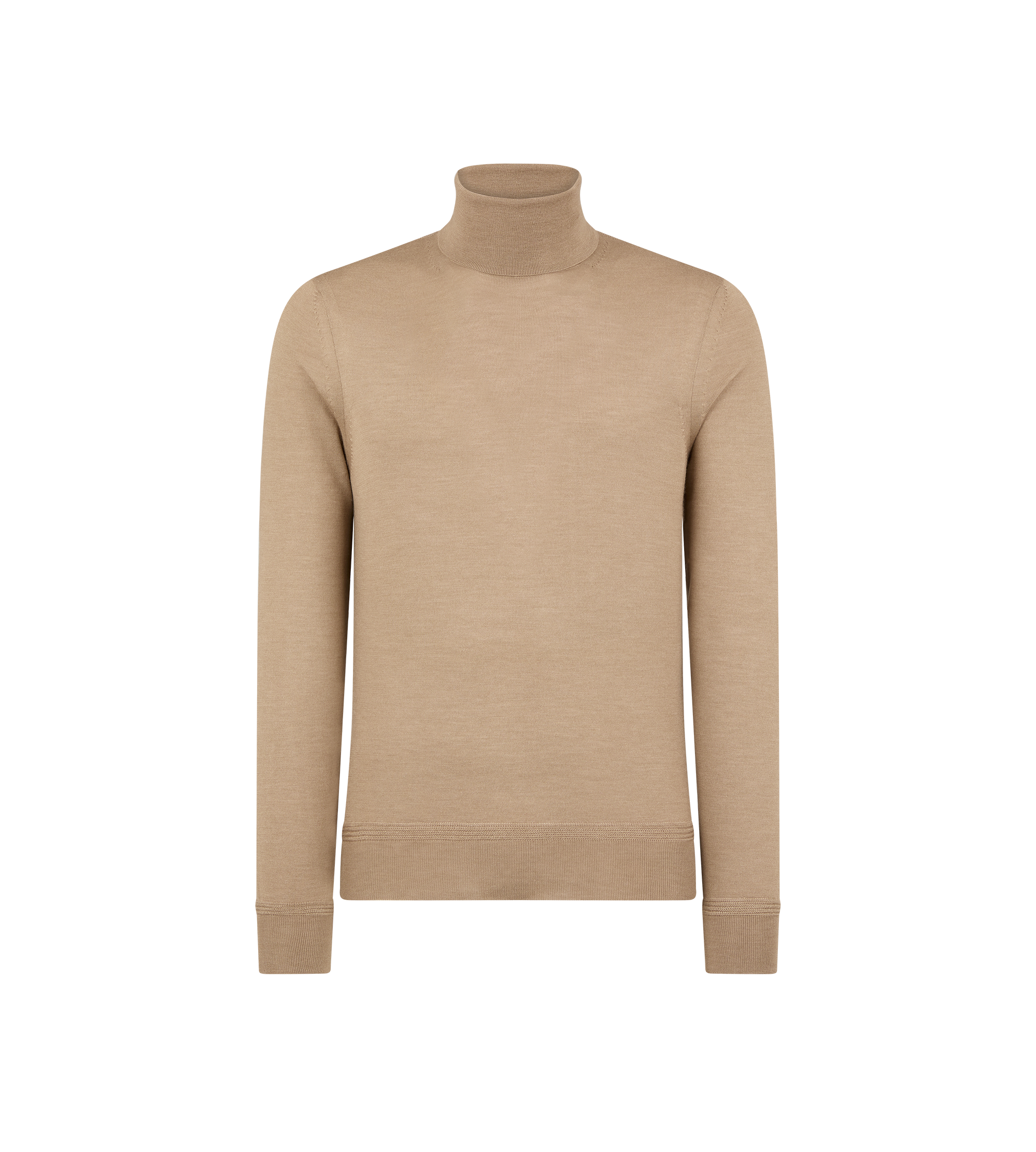FINE GAUGE CASHMERE SILK ROLL NECK