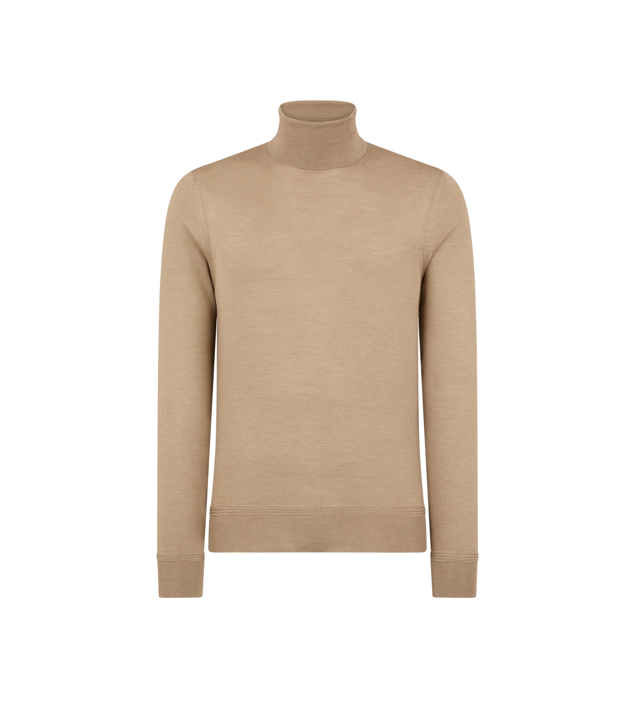 FINE GAUGE CASHMERE SILK ROLL NECK image number 0