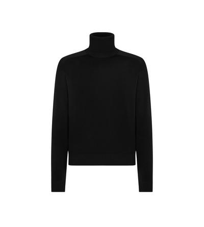 SILK DOUBLE FACE ROLL NECK image number 0