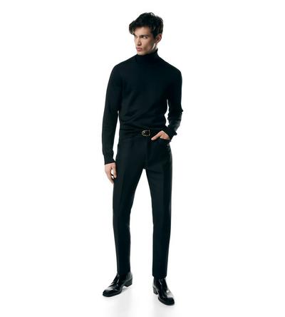 SILK DOUBLE FACE ROLL NECK image number 1