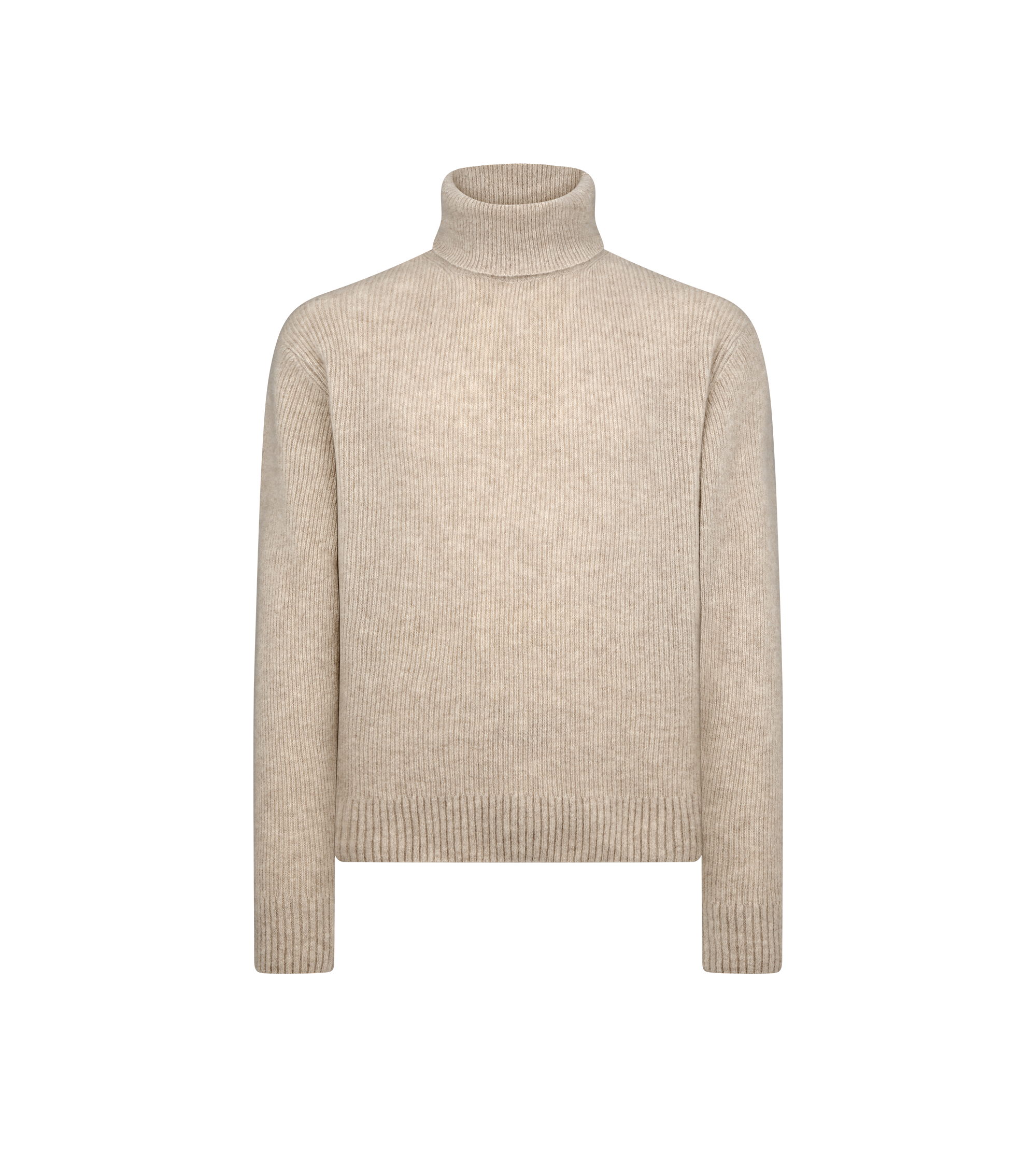 BRUSHED CASHMERE SILK ROLL NECK