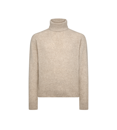 BRUSHED CASHMERE SILK ROLL NECK image number 0