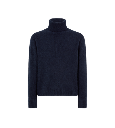 BRUSHED CASHMERE SILK ROLL NECK image number 0