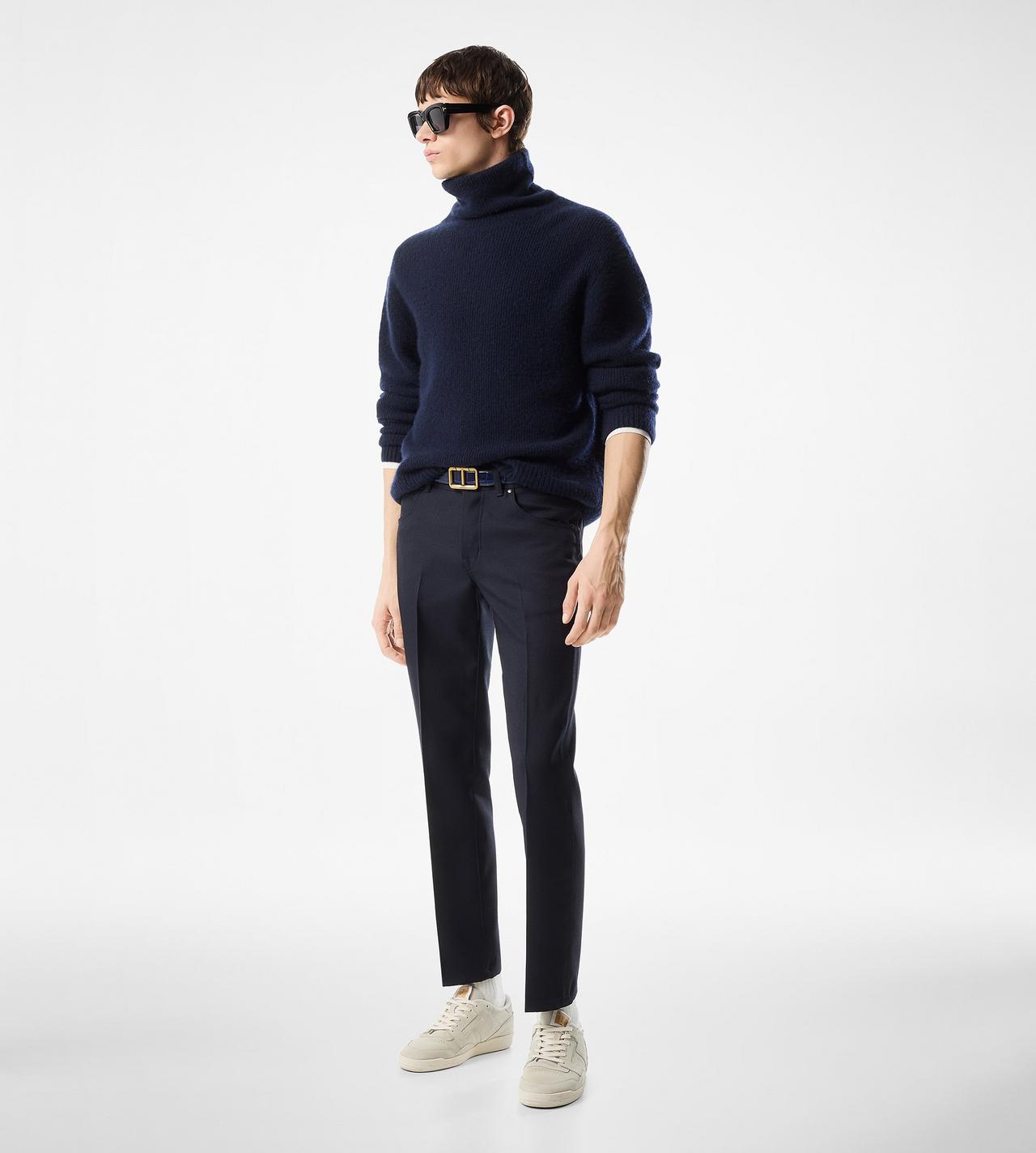 BRUSHED CASHMERE SILK ROLL NECK image number 1