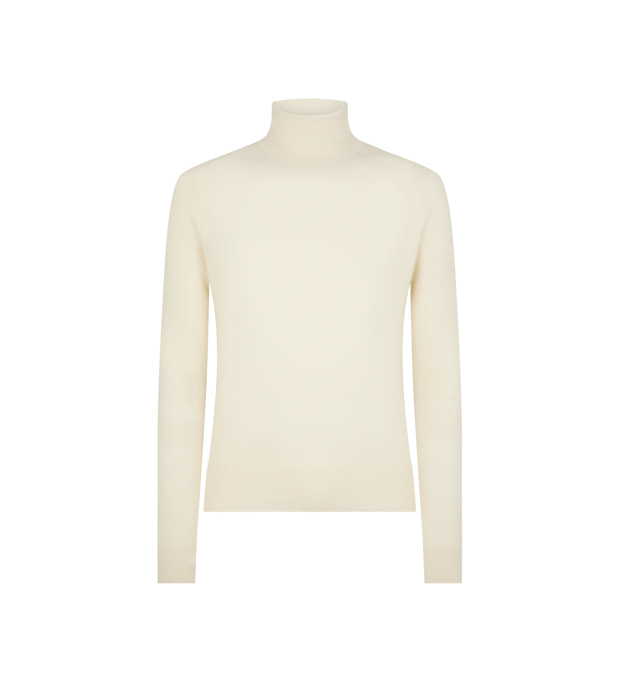 WOOL SILK CASHMERE RIB ROLL NECK