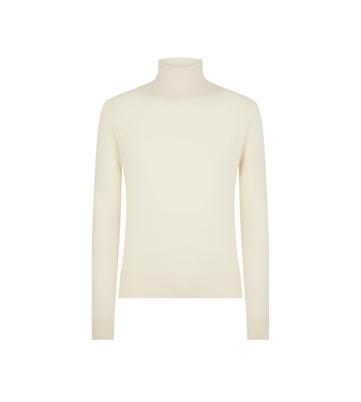 WOOL SILK CASHMERE RIB ROLL NECK image number 0