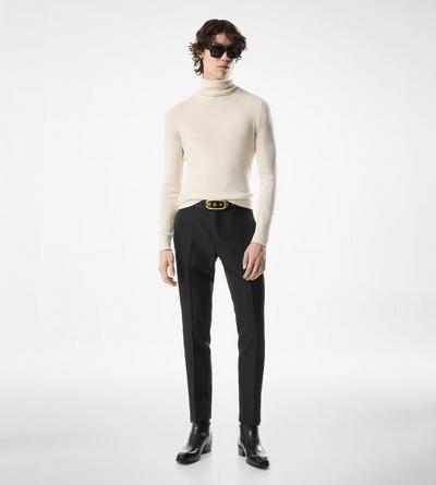 WOOL SILK CASHMERE RIB ROLL NECK image number 1