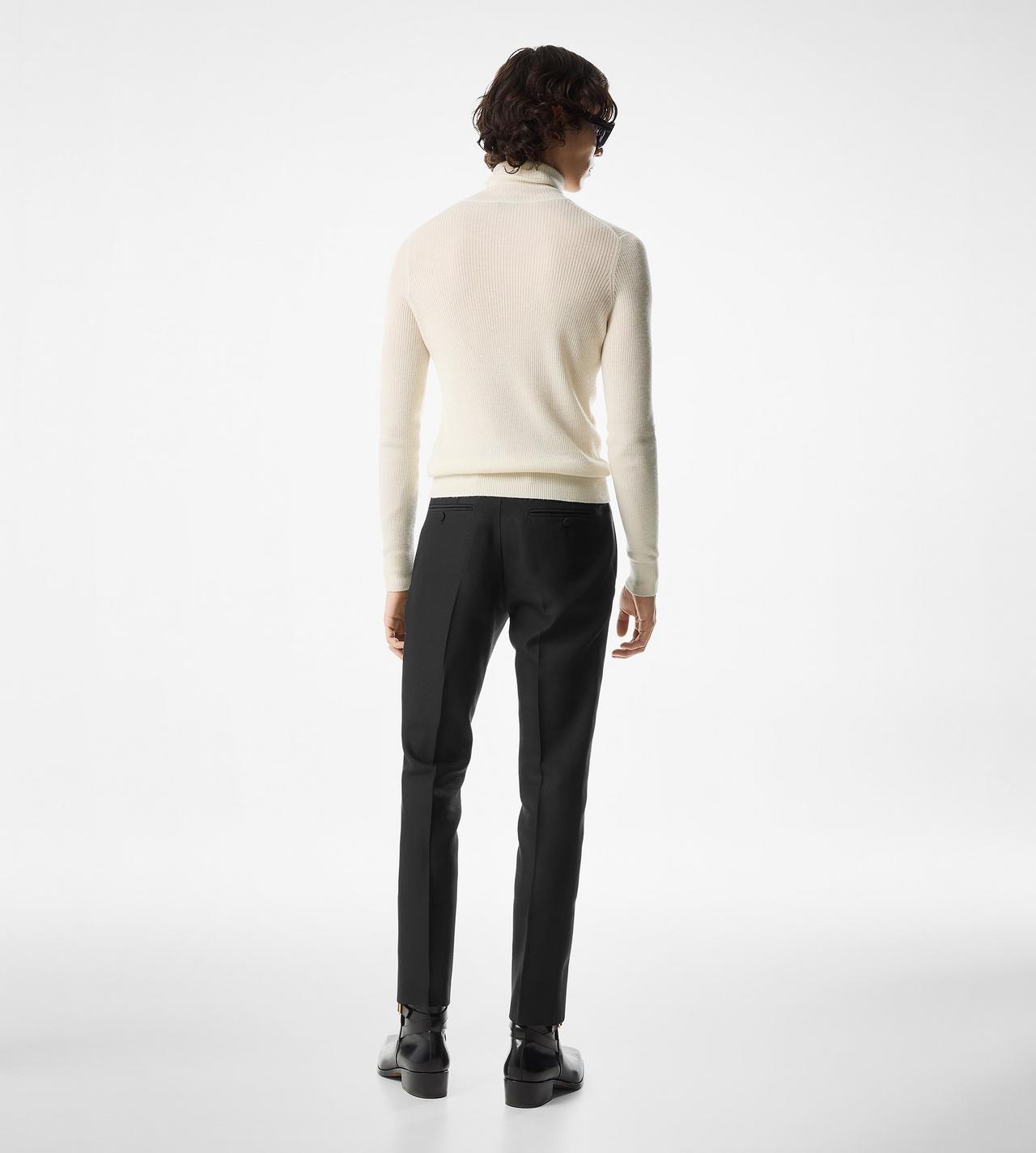 WOOL SILK CASHMERE RIB ROLL NECK image number 2