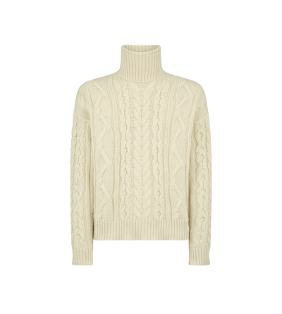 WOOL CASHMERE CABLE ROLL NECK image number 0