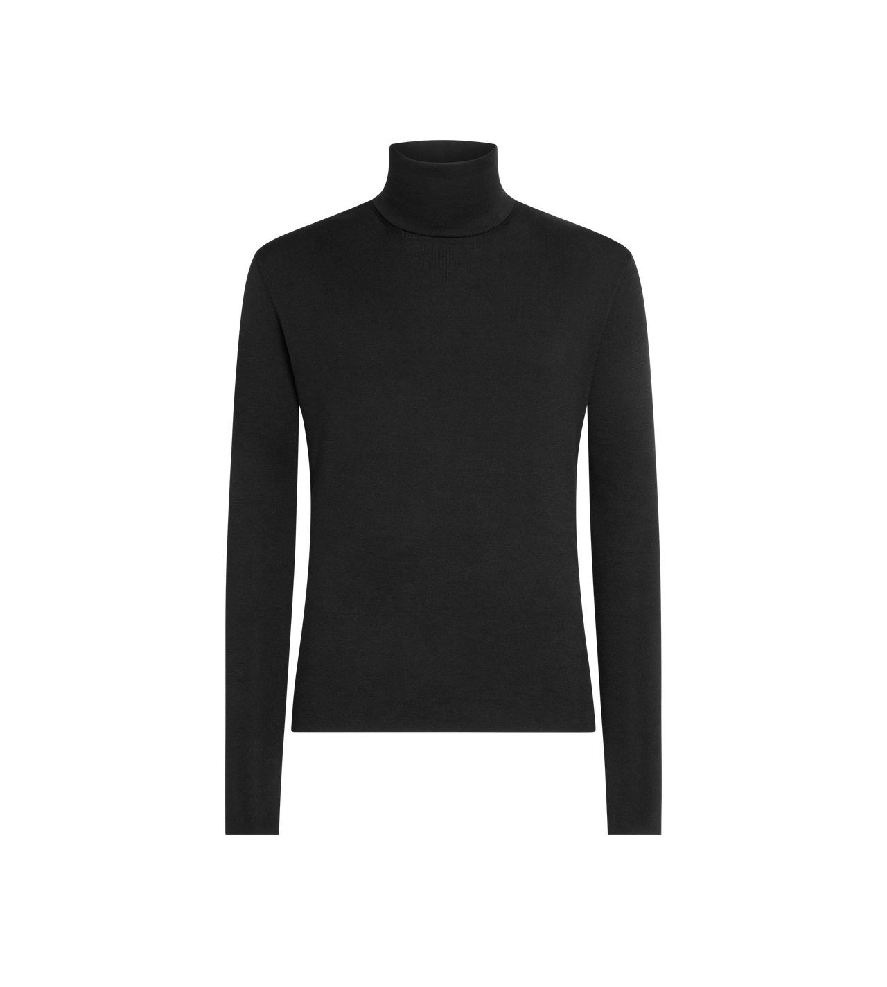 COTTON JERSEY ROLL NECK SWEATER image number 0