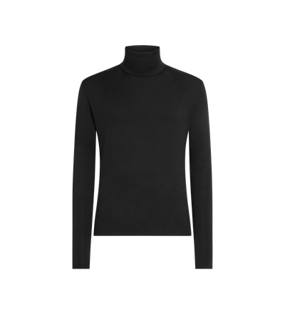 COTTON JERSEY ROLL NECK SWEATER image number 0